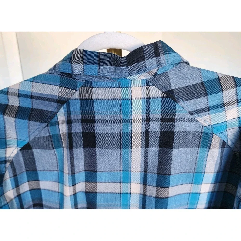 The North Face Plaid Shirt Mens‎ Large Blue Long Sleeve Button Up Casual Work